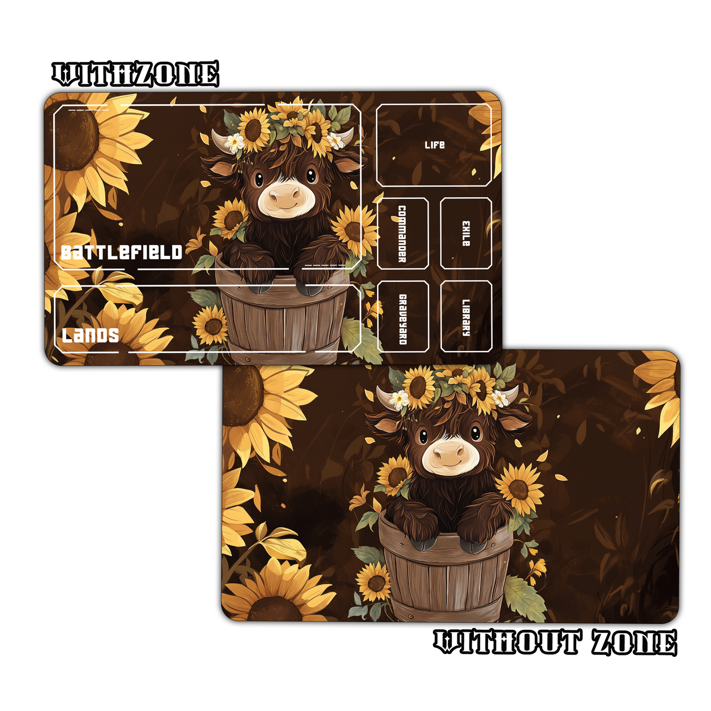 Cute Highland Cow Playmat for Work & Gaming | Durable, Stylish & Personalized Mouse Pads