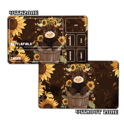 Cute Highland Cow Playmat for Work & Gaming | Durable, Stylish & Personalized Mouse Pads