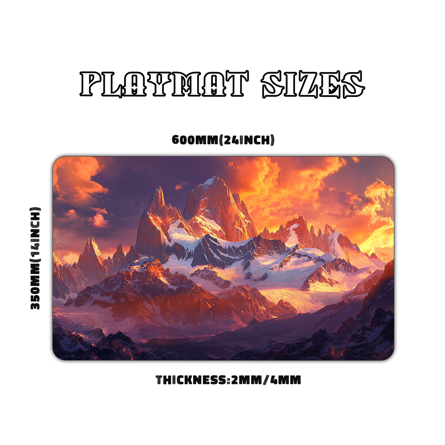 Sunset Mountain Range Playmat for Work & Gaming | Durable, Stylish & Personalized Mouse Pads