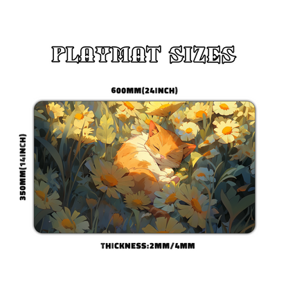 Cute Cat Slumber Playmat for Work & Gaming | Durable, Stylish & Personalized Mouse Pads