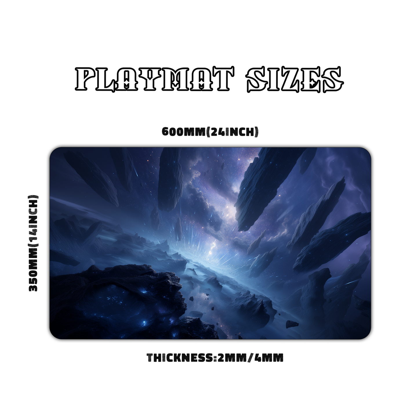 Cosmic Floating Rocks Playmat for Work & Gaming | Durable, Stylish & Personalized Mouse Pads