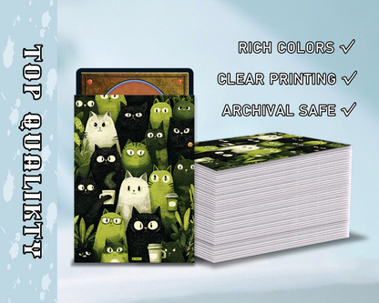 Whimsical Cat Card Sleeves, tcg Card Sleeves