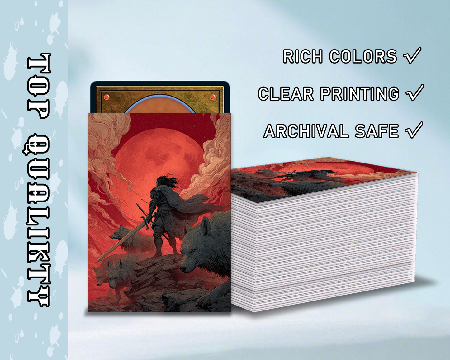 Blood Moon Fantasy Card Sleeves, tcg Card Sleeves