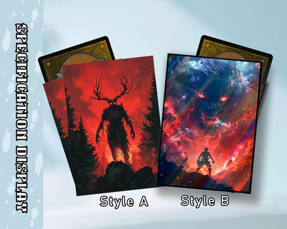 2 - Pack Red Horror Fantasy Card Sleeves, tcg Card Sleeves