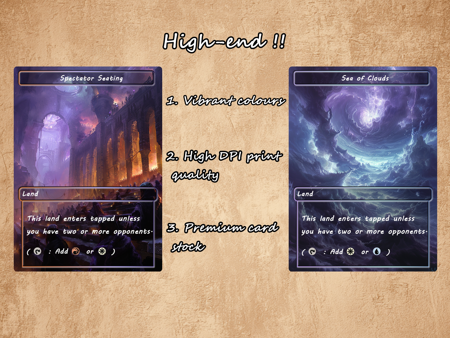 Oil Painting Style Bond Land Pack - 10 Unique Borderless Custom Proxy Lands, High-Quality for EDH & cEDH