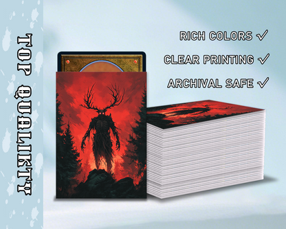 2 - Pack Red Horror Fantasy Card Sleeves, tcg Card Sleeves
