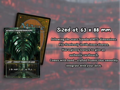 Stained Glass Triome Land Pack - 10 Unique Borderless Custom Proxy Lands, High-Quality for EDH & cEDH