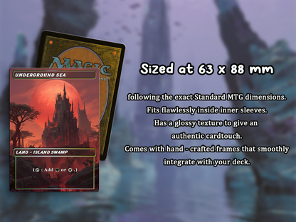 Stained Glass Dual Land Pack - 10 Unique Borderless Custom Proxy Lands, High-Quality for EDH & cEDH