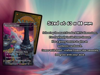 Pixel Art Style Triome Land Pack - 10 Unique Borderless Custom Proxy Lands, High-Quality for EDH & cEDH