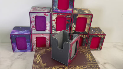 Gothic Spider Damask Deck Box - Premium Storage for TCG, EDH, Commander, Dice & Counters