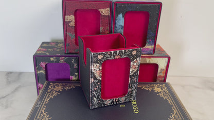 Vintage Floral Butterfly Deck Box - Premium Storage for TCG, EDH, Commander, Dice & Counters
